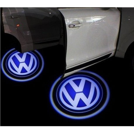 Set 2 holograme LED cu logo VOLKSWAGEN pentru portiere