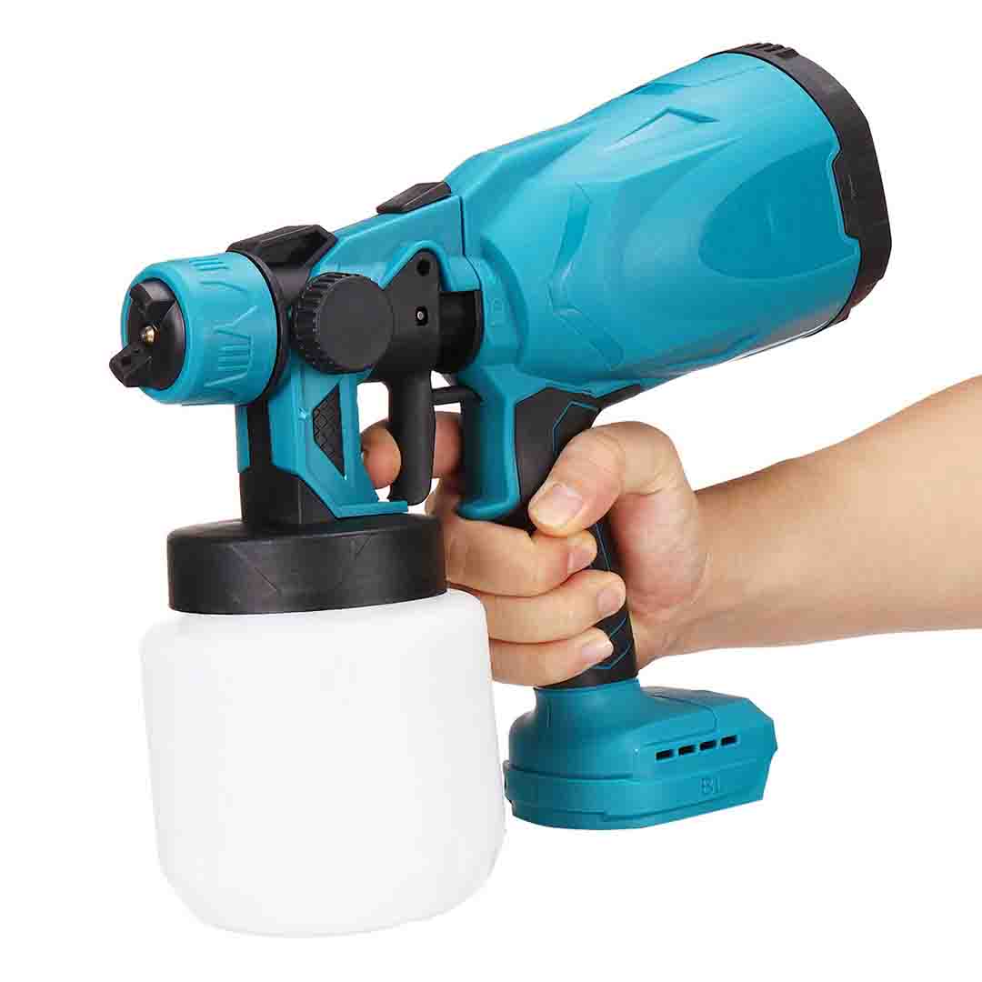 Pistol de Vopsit, 2 Acumulatori de 24V, Rezervor 800mL, 650mL/min, Trusa Depozitare