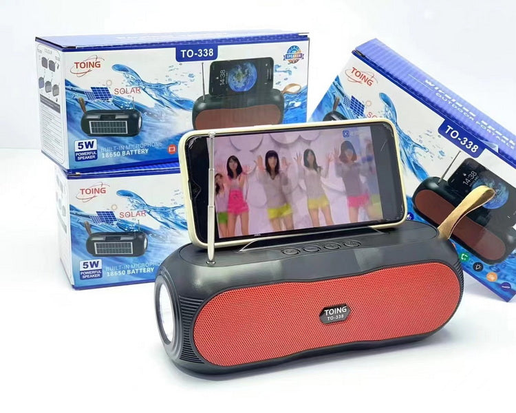 Boxa Bluetooth Stereo Toing cu incarcare solara, USB, micro SD, Radio, Hands-free